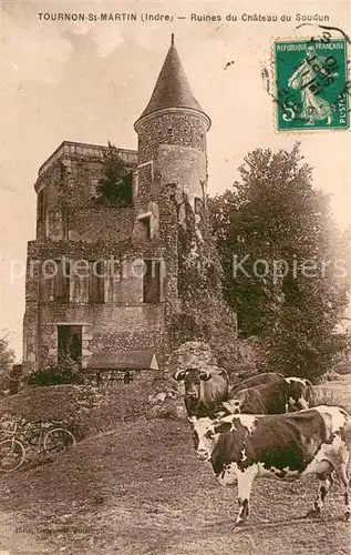 AK / Ansichtskarte Tournon Saint Martin_36_Indre Ruines du Chateau du Soudun 