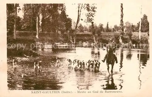 AK / Ansichtskarte Saint Gaultier Meute au Gue de Barreneuve Saint Gaultier