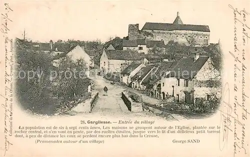 AK / Ansichtskarte Gargilesse Dampierre_36_Indre Entree du village 