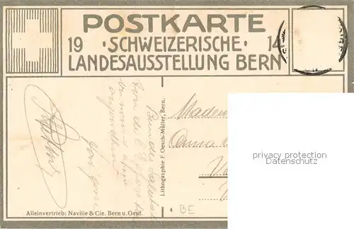 AK / Ansichtskarte Bern_BE Schweizerische Landesausstellung Bern 1914  Bern_BE