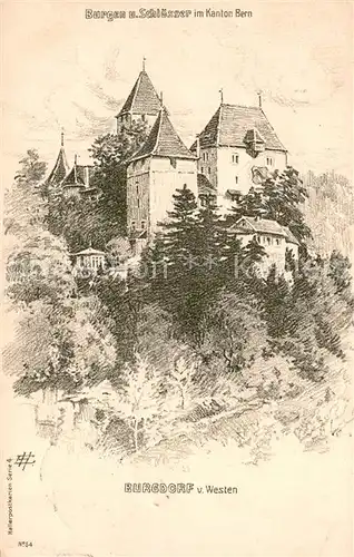 AK / Ansichtskarte Burgdorf_BE Die Burg 