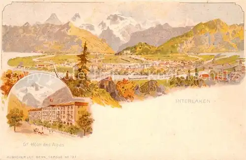 AK / Ansichtskarte Interlaken_BE Hotel des Alpes Interlaken_BE