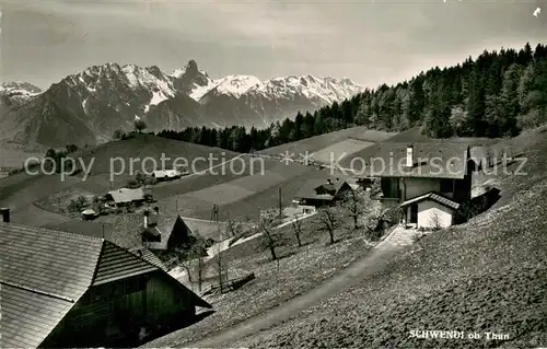 AK / Ansichtskarte Schwendi_Thun_BE mit Stockhornkette Schwendi_Thun_BE