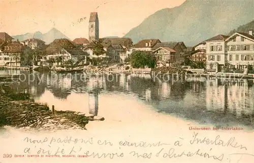 AK / Ansichtskarte Unterseen Panorama Unterseen