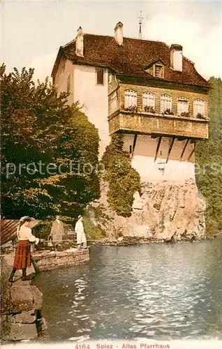 AK / Ansichtskarte Spiez_Thunersee_BE Altes Pfarrhaus Spiez_Thunersee_BE