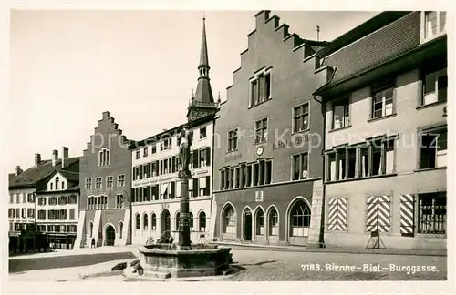 AK / Ansichtskarte Biel_Bienne Burggasse Biel Bienne