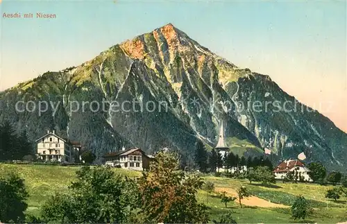 AK / Ansichtskarte Aeschi_BE mit Niesen Aeschi_BE