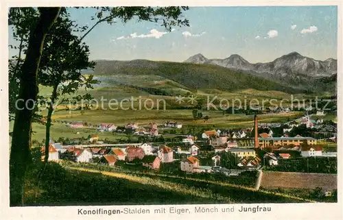AK / Ansichtskarte Stalden_Konolfingen_BE mit Eiger Moench und Jungfrau Stalden_Konolfingen_BE