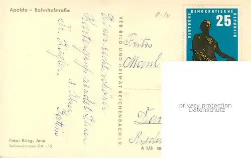 AK / Ansichtskarte Apolda Bahnhofstrasse Apolda