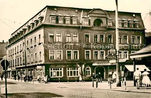 AK / Ansichtskarte Aue_Sachsen HO Hotel Blauer Engel Aue_Sachsen