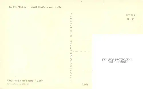 AK / Ansichtskarte Luebz Ernst Thaelmann Strasse Luebz