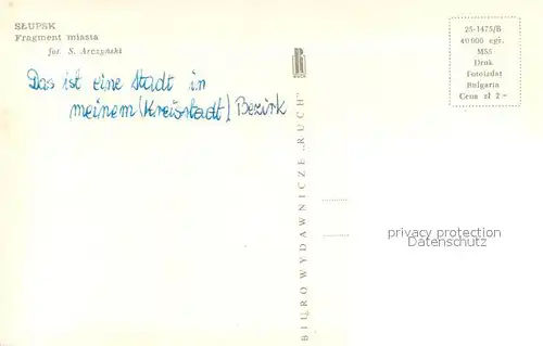 AK / Ansichtskarte Slupsk_Stolp_PL Fragment miasta 
