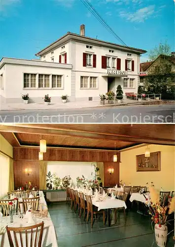 AK / Ansichtskarte Nottwil Gasthaus Krone Gaststube Nottwil