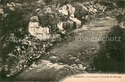 AK / Ansichtskarte Eguzon Chantome_36_Indre La Creuse a la Sortie du Barrage 