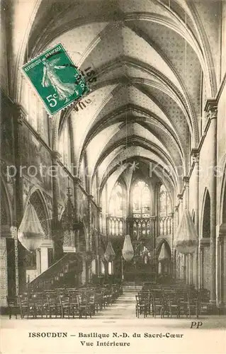 AK / Ansichtskarte Issoudun_36 Basilique N. D. du Sacre Coeur Vue Interieur 