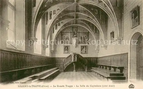 AK / Ansichtskarte Soligny la Trappe La Grande Trappe   La Salle du Capitulaire Soligny la Trappe