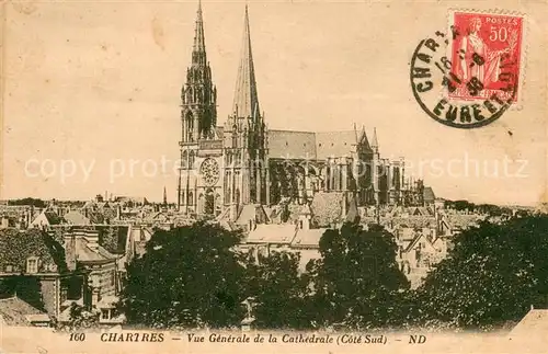 AK / Ansichtskarte Chartres_28 Vue Generale de la Cathedrale 