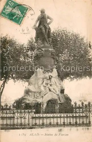 AK / Ansichtskarte Alais_30 Statue de Florian 