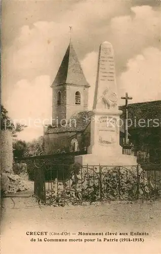 AK / Ansichtskarte Crecey sur Tille Monument eleve aux Enfants de la Commune morts pour la Patrie Crecey sur Tille