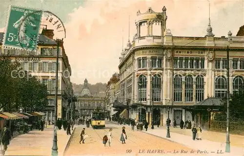 AK / Ansichtskarte Le_Havre La Rue de Paris Le_Havre