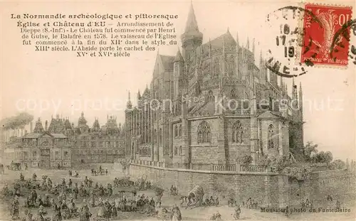 AK / Ansichtskarte Eu_76 Eglise et Chateau d Eu 