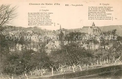 AK / Ansichtskarte Eu_76 Vue generale Chanson du Maire d Eu 