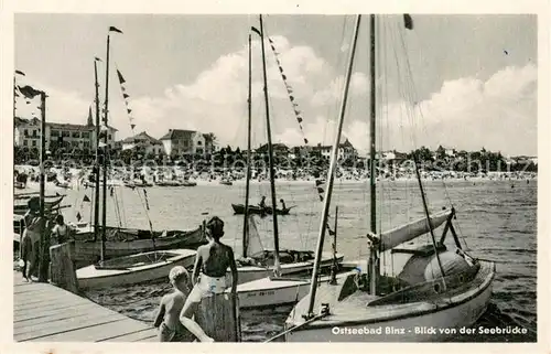 AK / Ansichtskarte Binz_Ruegen Blick von der Seebruecke Binz_Ruegen