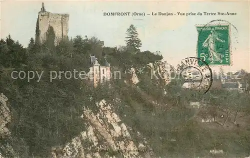 AK / Ansichtskarte Domfront_61_Orne Le Donjon Vue prise du Tertre Ste Anne 