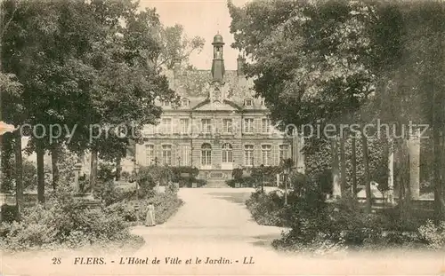 AK / Ansichtskarte Flers_61_Orne Hotel de Ville et le Jardin 