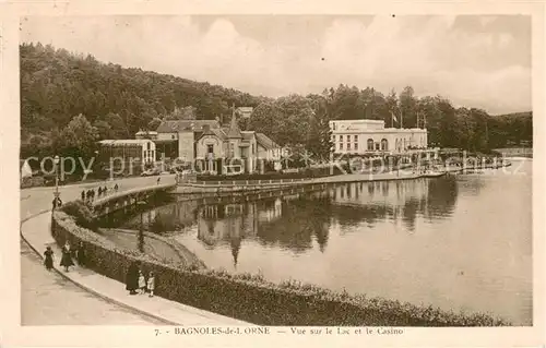 AK / Ansichtskarte Bagnoles de l_Orne Vue sur le Lac et le Casino Bagnoles de l_Orne