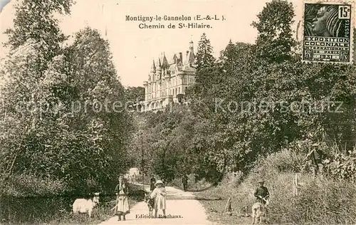 AK / Ansichtskarte Montigny le Gannelon Chemin de St Hilaire Montigny le Gannelon
