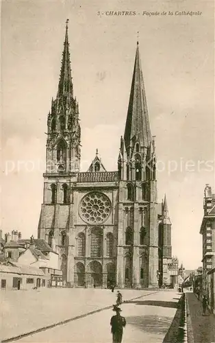 AK / Ansichtskarte Chartres_28 Facade de la Cathedrale 