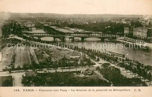 AK / Ansichtskarte Paris_75 Panorama vers Passy 
