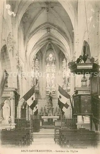 AK / Ansichtskarte Arcy Sainte Restitue Interieur de l Eglise Arcy Sainte Restitue
