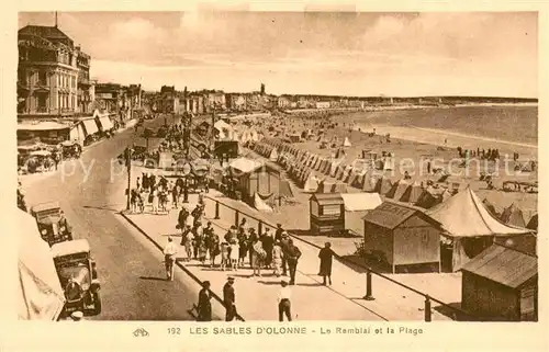 AK / Ansichtskarte Les_Sables d_Olonne_85 Le Remblai et la Plage 