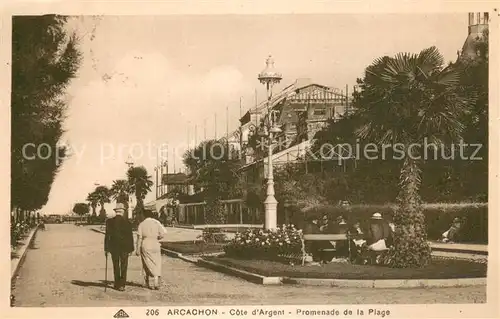 AK / Ansichtskarte Arcachon_33 Cote d Argent   Promenade de la Plage 