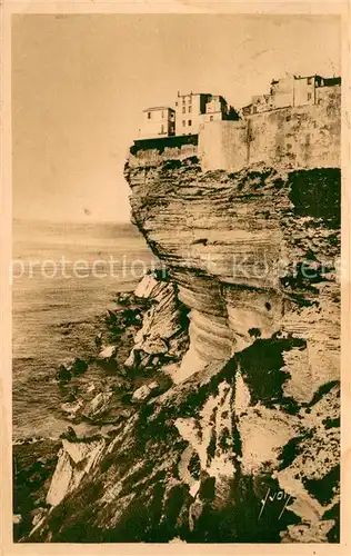 AK / Ansichtskarte Bonifacio_Corse_du_Sud Vue sur la Falaise qui porte la Ville Bonifacio_Corse_du_Sud