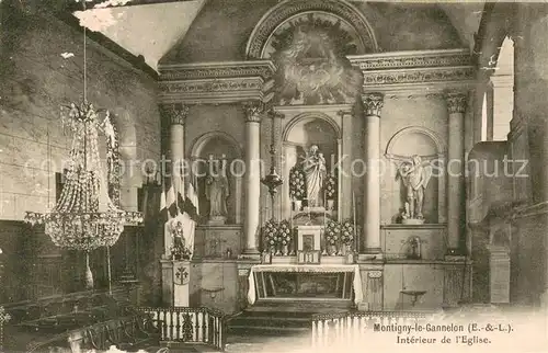 AK / Ansichtskarte Montigny le Gannelon Interieur de l Eglise Montigny le Gannelon