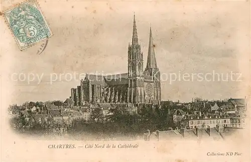 AK / Ansichtskarte Chartres_28 Cote Nord de la Cathedrale 