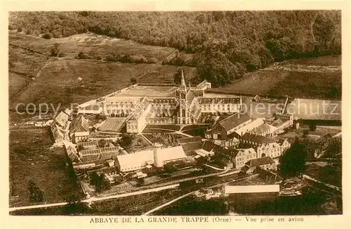 AK / Ansichtskarte Grande_Trappe_Abbaye_de_la_Soligny la Trappe_61 Fliegeraufnahme 