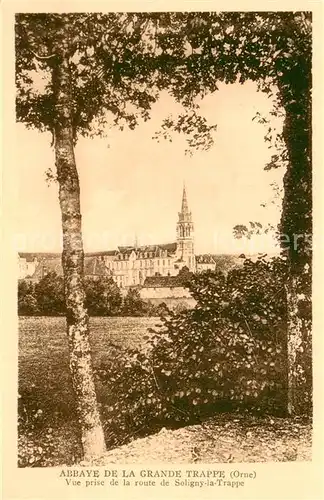 AK / Ansichtskarte Grande_Trappe_Abbaye_de_la_Soligny la Trappe_61 Vue prise de la route de Soligny la Trappe 