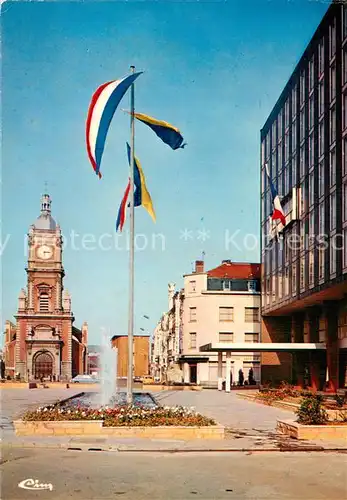 AK / Ansichtskarte Lens_Pas de Calais_62 Place Jean Jaures et Eglise St Leger 