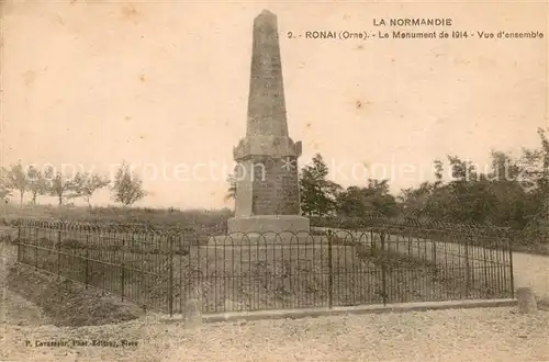 AK / Ansichtskarte Ronai_61 Monument de 1914 