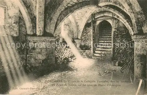 AK / Ansichtskarte Mortagne au Perche Crypte de la Collegiale Toussaint Palais de Justice Mortagne au Perche