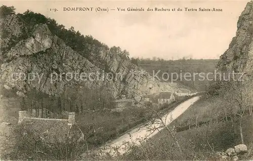 AK / Ansichtskarte Domfront_61_Orne Vue generale des rochers et du Tertre Sainte Anne Correspondence militaire 