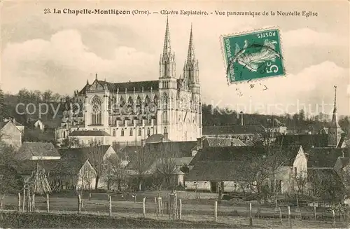 AK / Ansichtskarte La_Chapelle Montligeon Vue panoramique de la nouvelle eglise La_Chapelle Montligeon