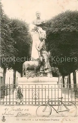 AK / Ansichtskarte Melun_77 Monument Pasteur Statue 