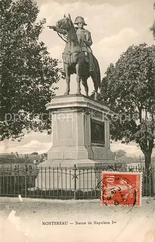 AK / Ansichtskarte Montereau_77 Fault Yonne Statue de Napoleon Ier Denkmal Reiterstandbild 