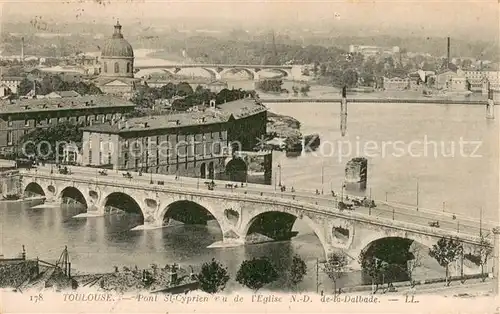 AK / Ansichtskarte Toulouse_31 Pont Saint Cyprien vu de l Eglise Notre Dame de la Dalbade 