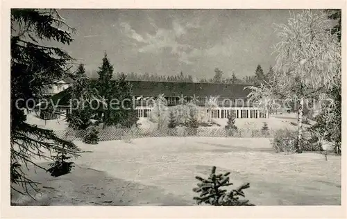 AK / Ansichtskarte Hormersdorf_Erzgebirge Jugendherberge Adolf Hennecke Grosse Herberge Winterlandschaft 